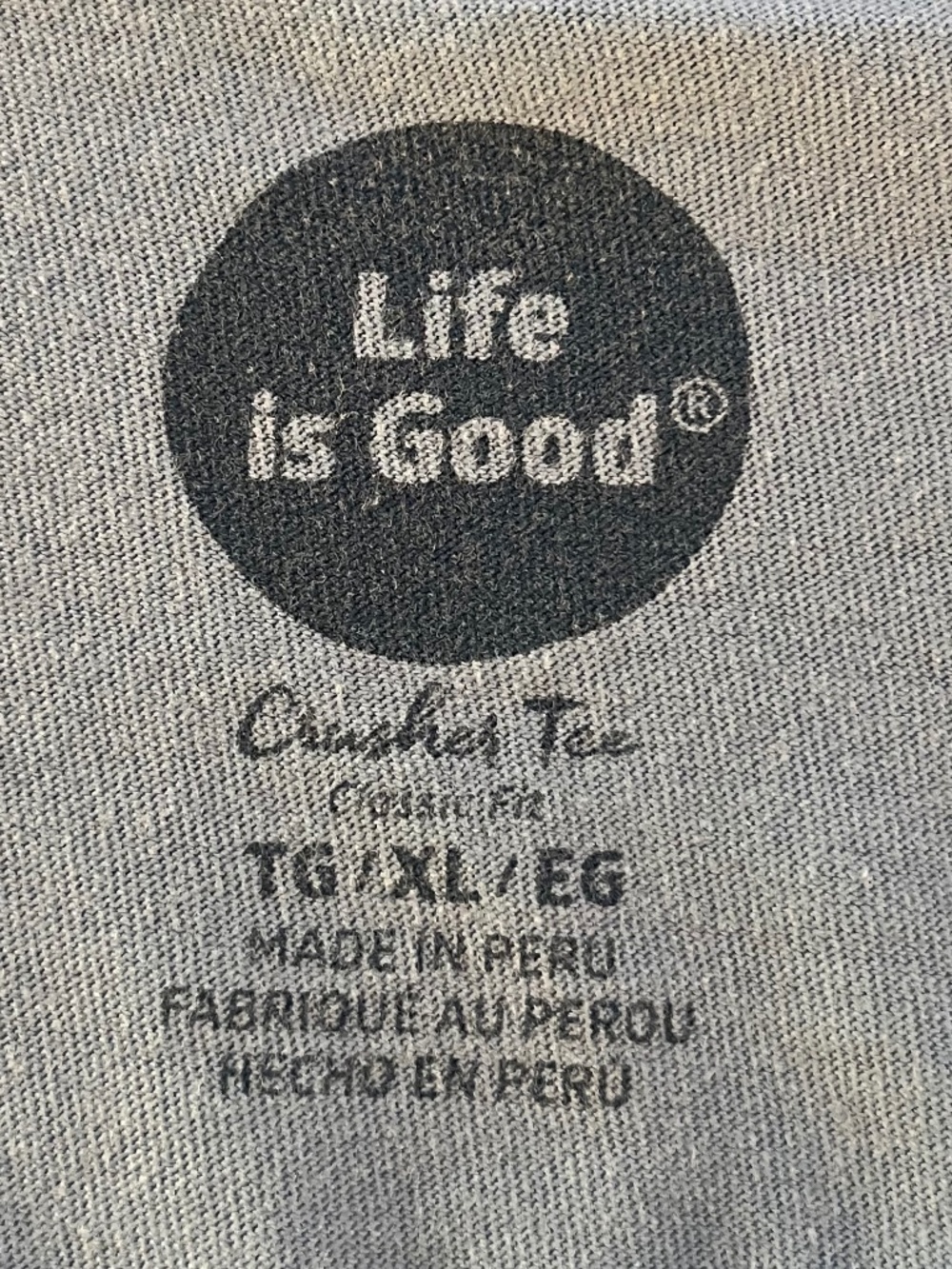 Life Is Good "Home Is Where Your Dog Is" Blue Cotton Tee Size XL - Picture 6 of 8